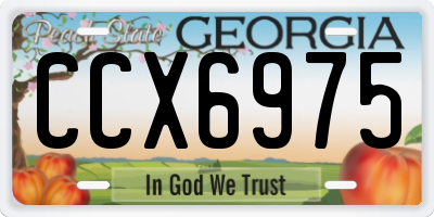 GA license plate CCX6975