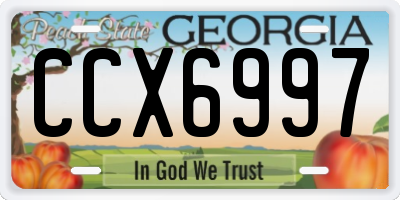 GA license plate CCX6997