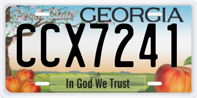 GA license plate CCX7241