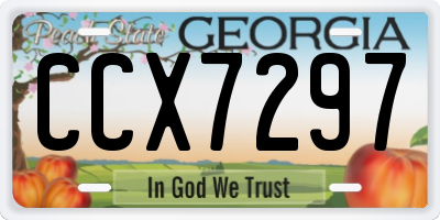 GA license plate CCX7297