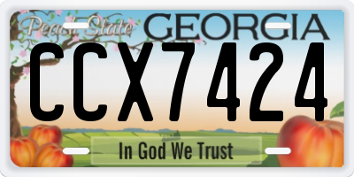 GA license plate CCX7424