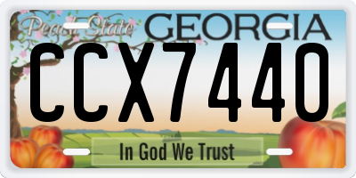 GA license plate CCX7440