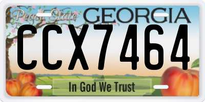 GA license plate CCX7464