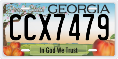 GA license plate CCX7479