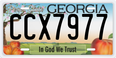 GA license plate CCX7977