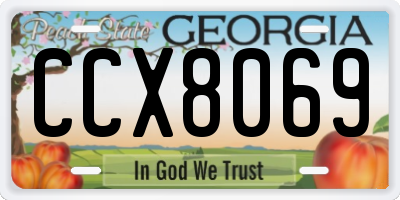 GA license plate CCX8069