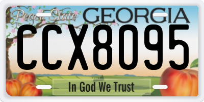 GA license plate CCX8095