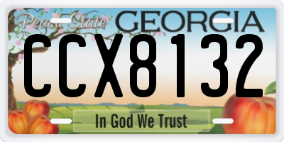 GA license plate CCX8132