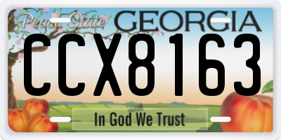 GA license plate CCX8163