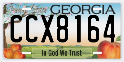 GA license plate CCX8164