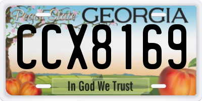 GA license plate CCX8169