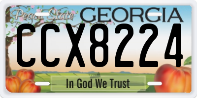 GA license plate CCX8224