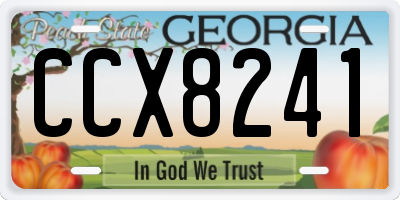 GA license plate CCX8241