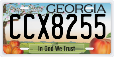 GA license plate CCX8255