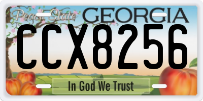 GA license plate CCX8256