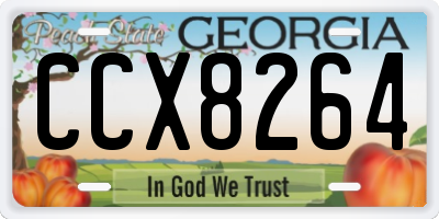 GA license plate CCX8264