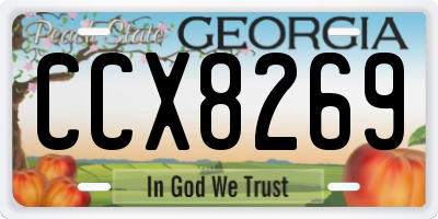 GA license plate CCX8269
