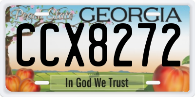 GA license plate CCX8272
