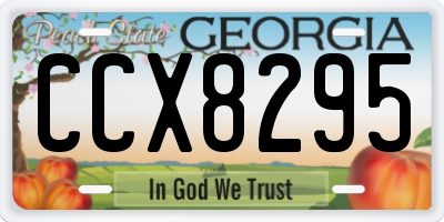 GA license plate CCX8295