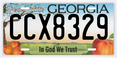 GA license plate CCX8329