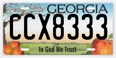 GA license plate CCX8333