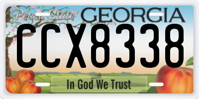 GA license plate CCX8338