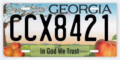 GA license plate CCX8421