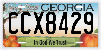GA license plate CCX8429