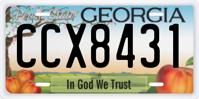 GA license plate CCX8431