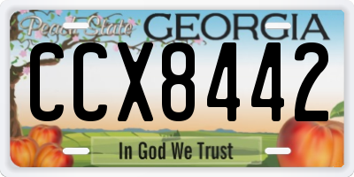 GA license plate CCX8442