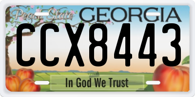 GA license plate CCX8443