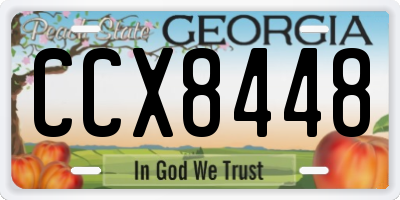 GA license plate CCX8448