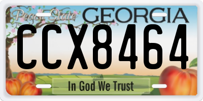 GA license plate CCX8464