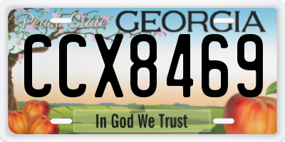 GA license plate CCX8469
