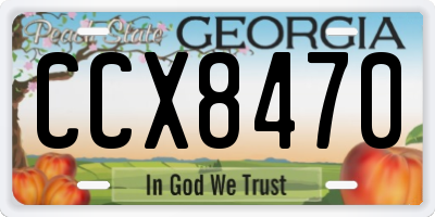 GA license plate CCX8470