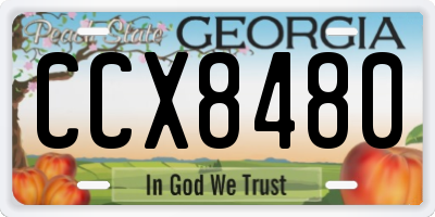 GA license plate CCX8480