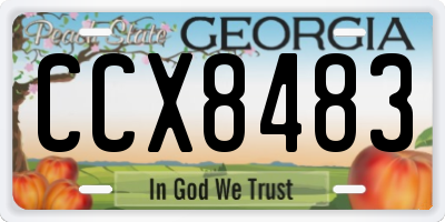 GA license plate CCX8483