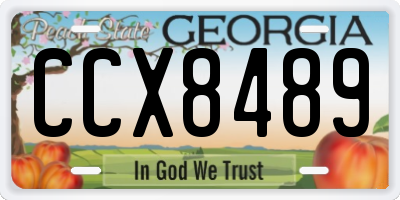 GA license plate CCX8489