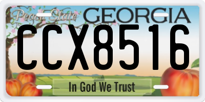 GA license plate CCX8516