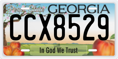 GA license plate CCX8529