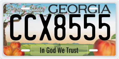 GA license plate CCX8555