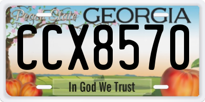 GA license plate CCX8570