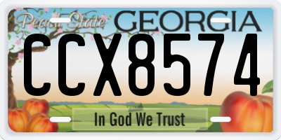 GA license plate CCX8574