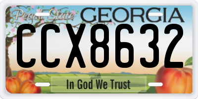GA license plate CCX8632
