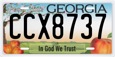 GA license plate CCX8737