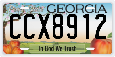 GA license plate CCX8912