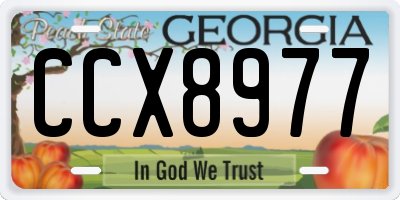 GA license plate CCX8977