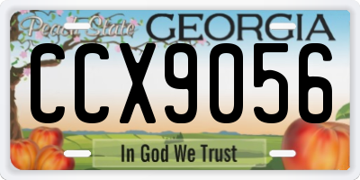 GA license plate CCX9056