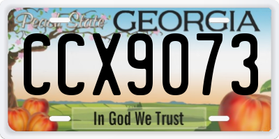GA license plate CCX9073