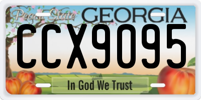 GA license plate CCX9095